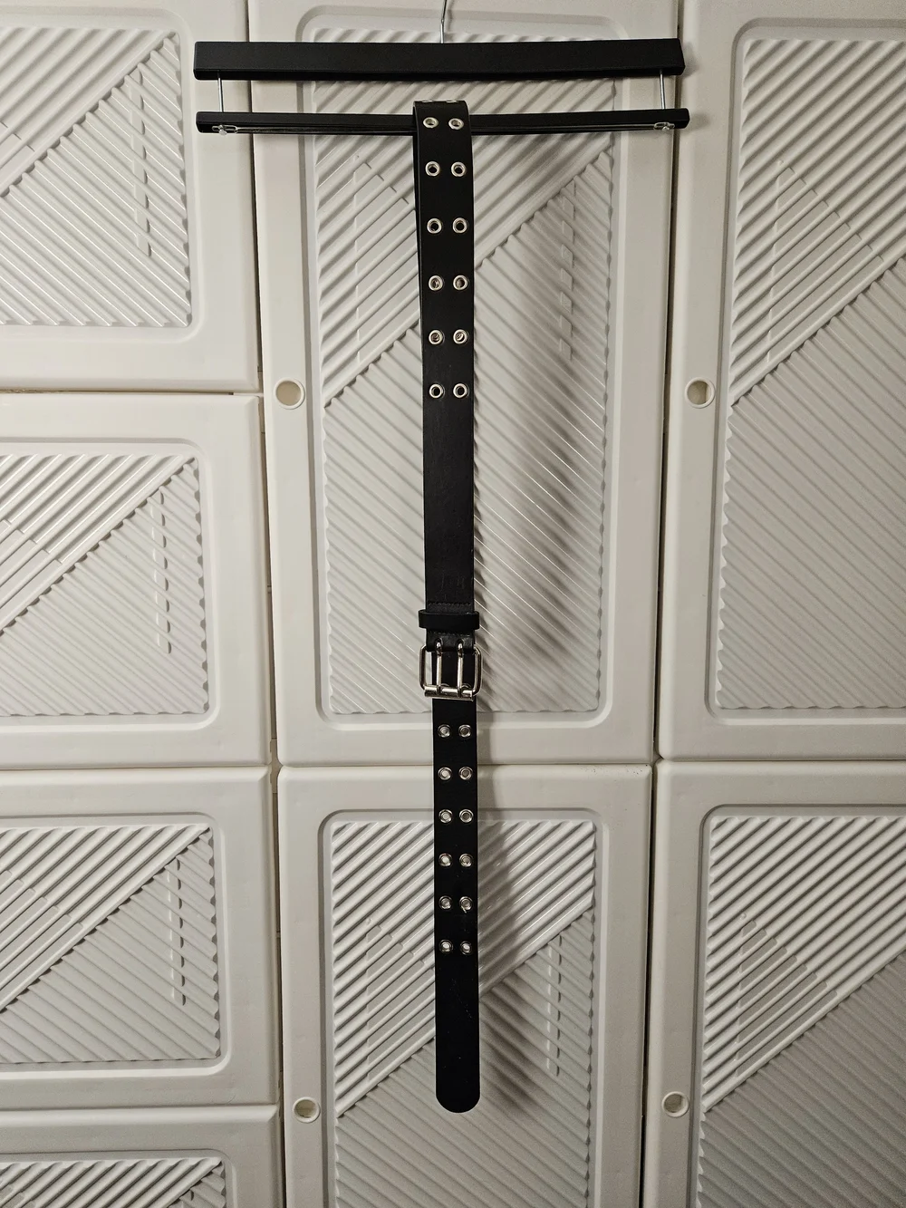 Black Studded Leather Belt